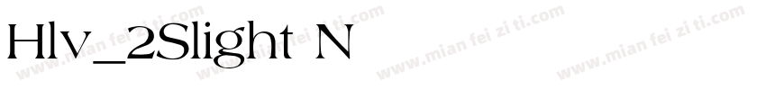 Hlv_2Slight Normal字体转换